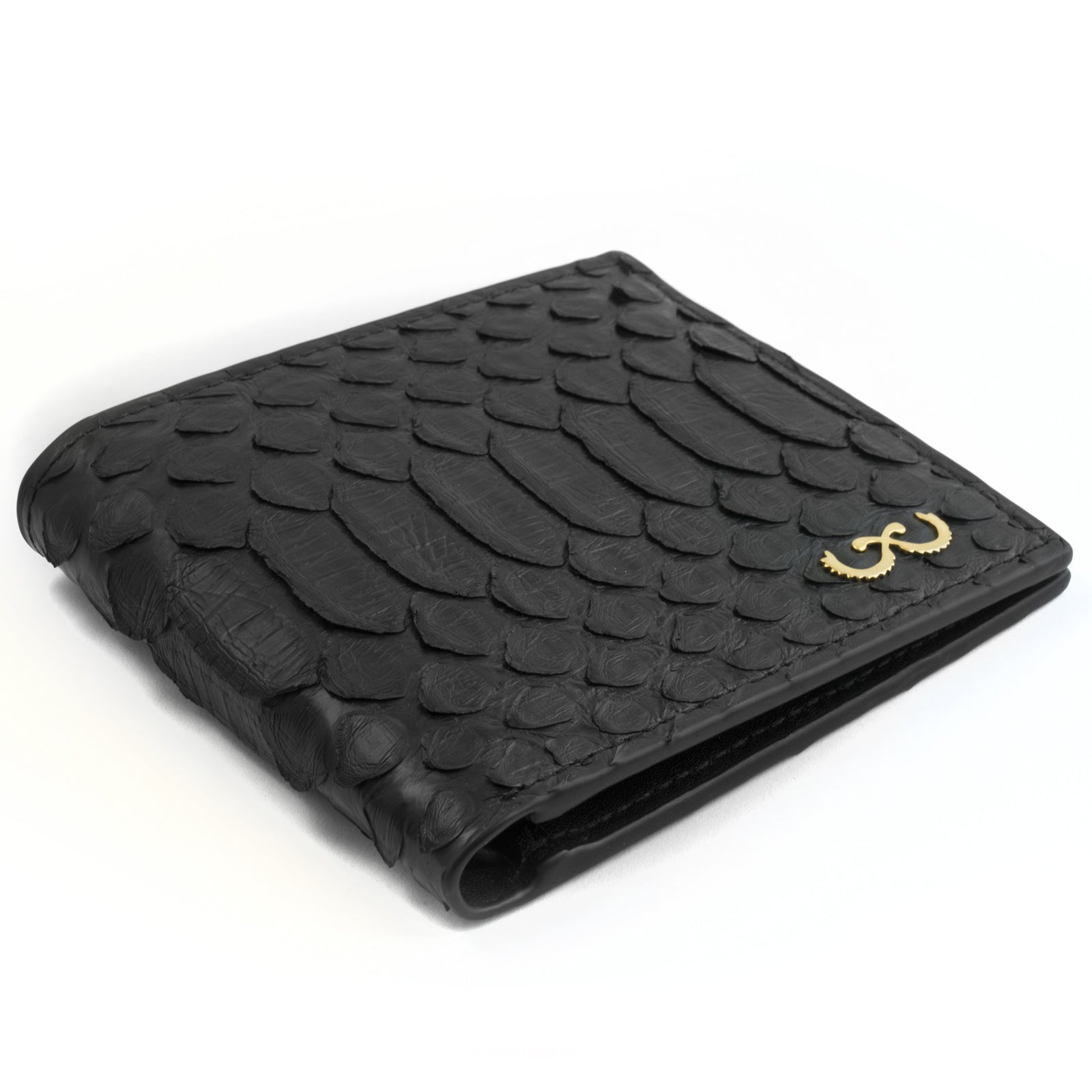 新品* Micro Wallet/python SPECIAL EDITIONS Wallet in genuine python leather entirely handmade in emerald