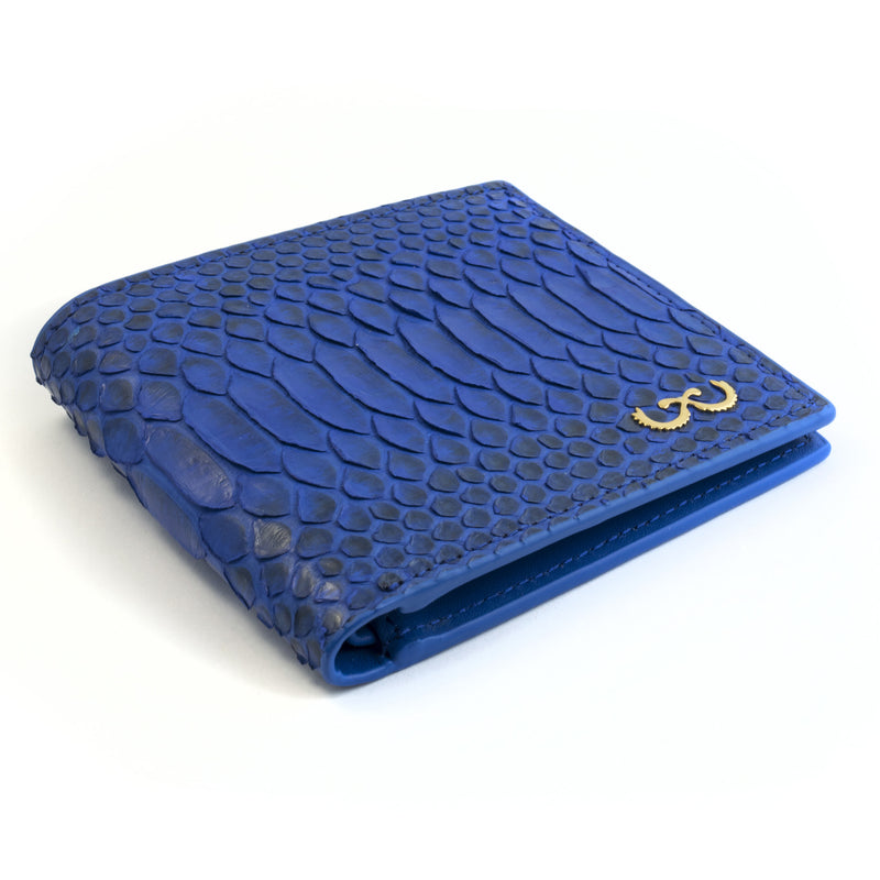 Blue Python Skin Bi-Fold Wallet