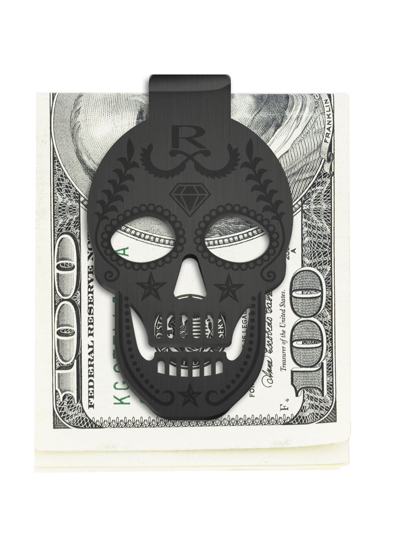 BLACK EDITION - Rayal Stainless Steel Skull Money Clip