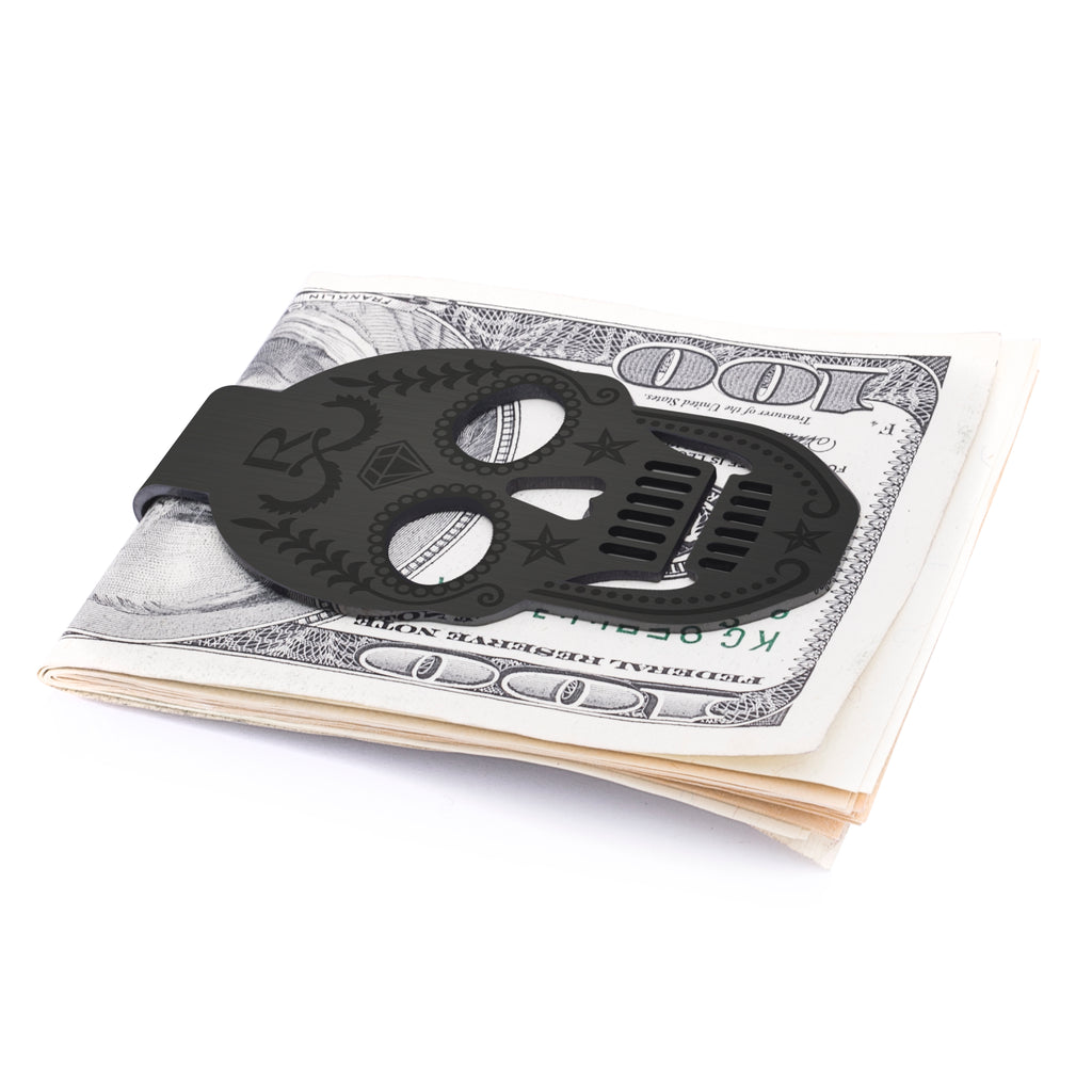 BLACK EDITION - Rayal Stainless Steel Skull Money Clip